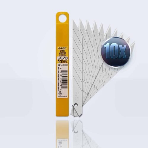 10 Stück Messerstahlklingen Olfa SAB10 30° (für Cuttermesser SAC-1)