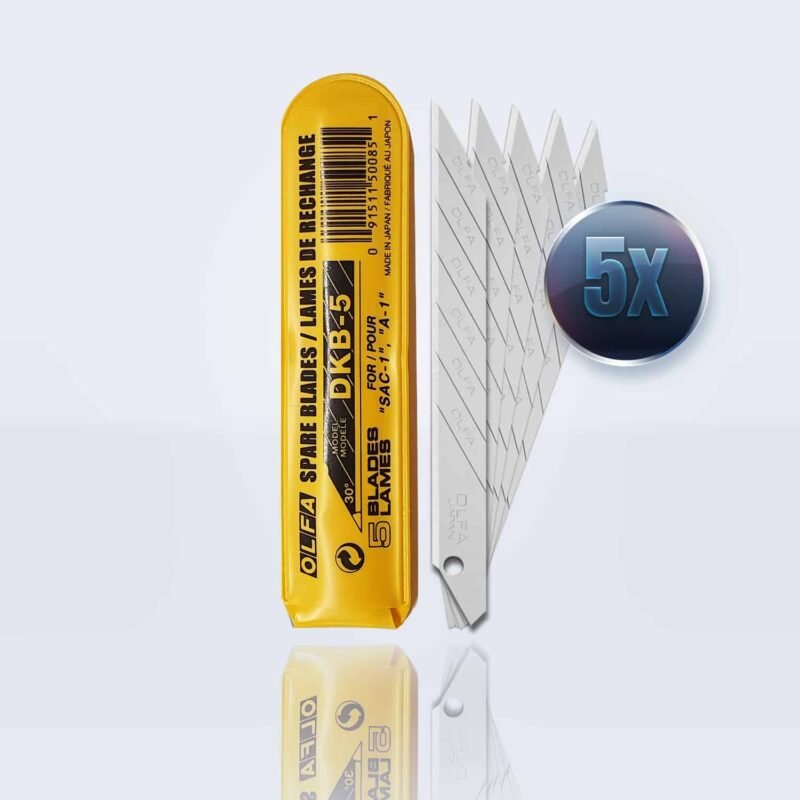 5 Stück Messerstahlklingen Olfa DKB5 30° (für Cuttermesser SAC-1)